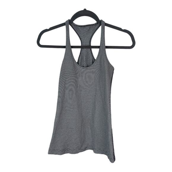 Lululemon Cool Racerback Tank Top Gingham Inkwell Womens Size 6 - Picture 4 of 7